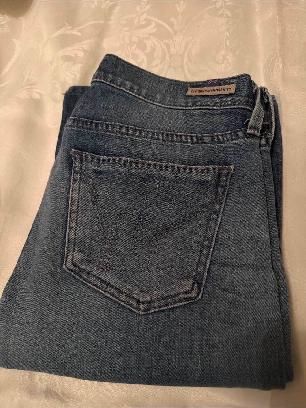 Citizens Of Humanity Medium Blue Straight Leg Jeans